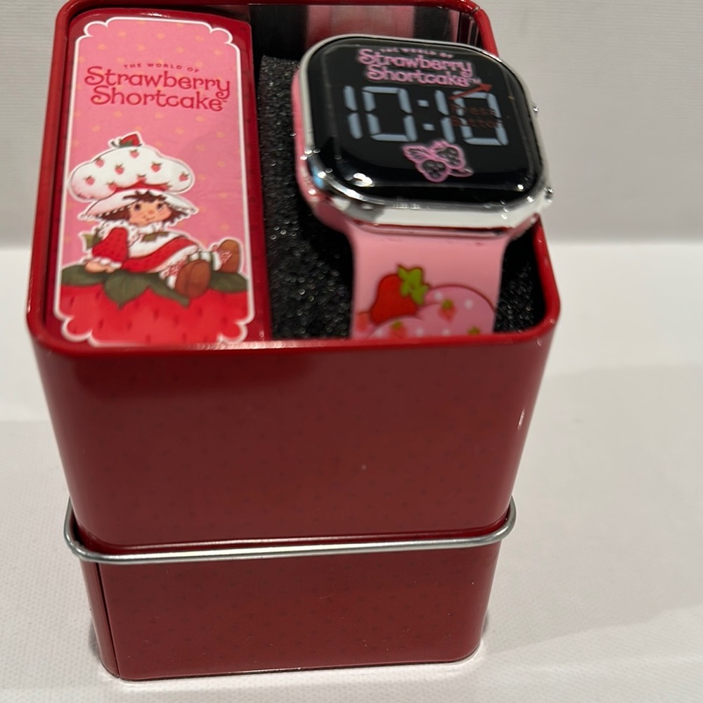 NWT My First Strawberry Shortcake Digital wrist Watch with Pink Watch Band.
